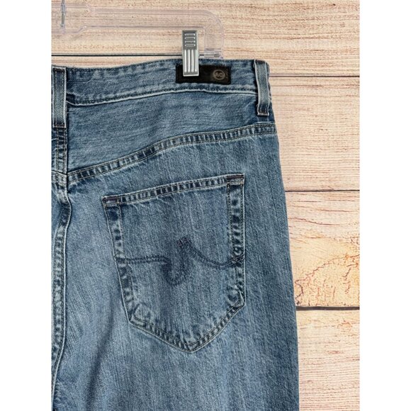 AG Adriano Goldschmied Saige High Rise Straight Jeans Womens 31 Blue Medium Wash - Picture 4 of 12